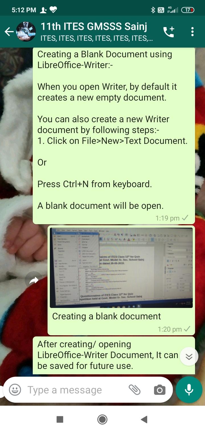 Document using LibreOffice-Writer