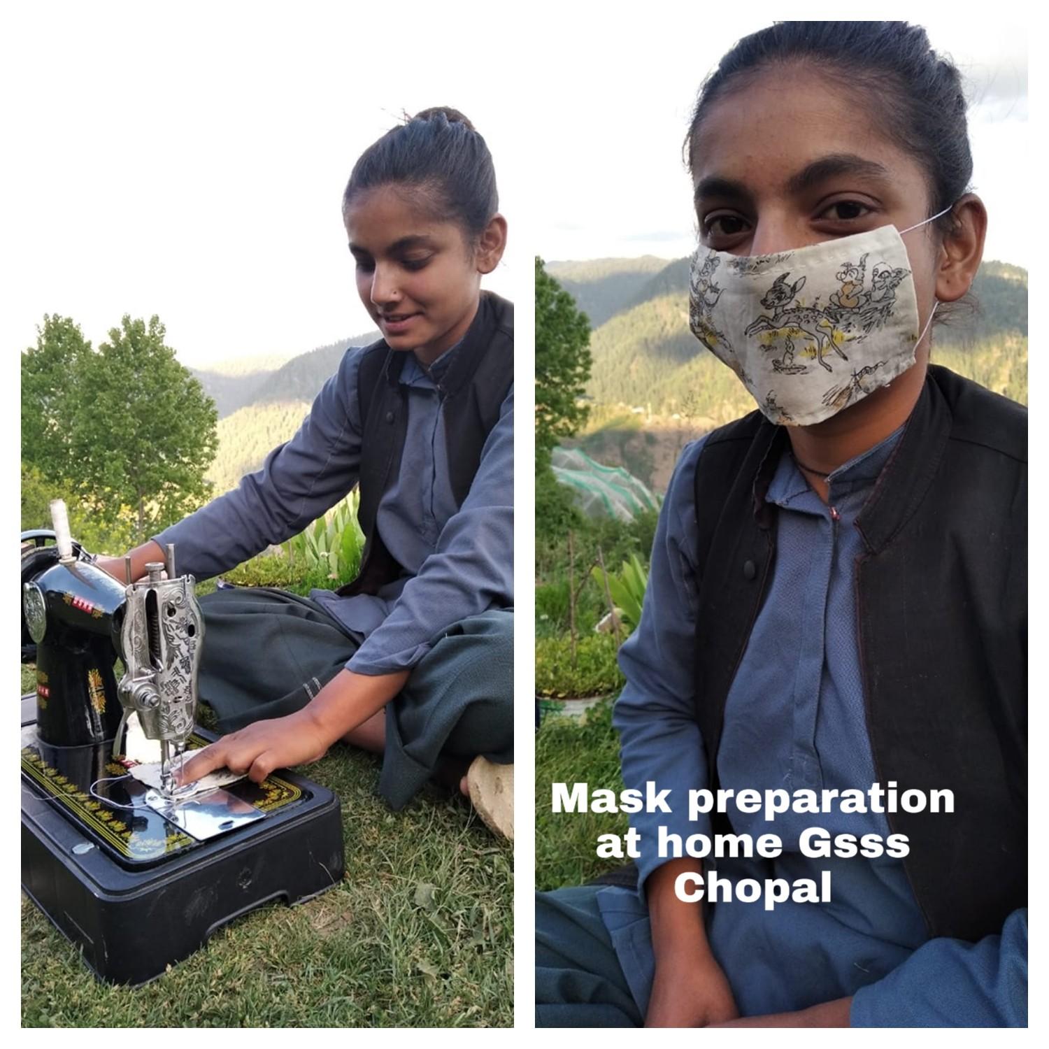 Mask preparation by students at home